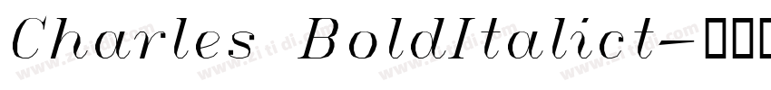 Charles BoldItalict字体转换